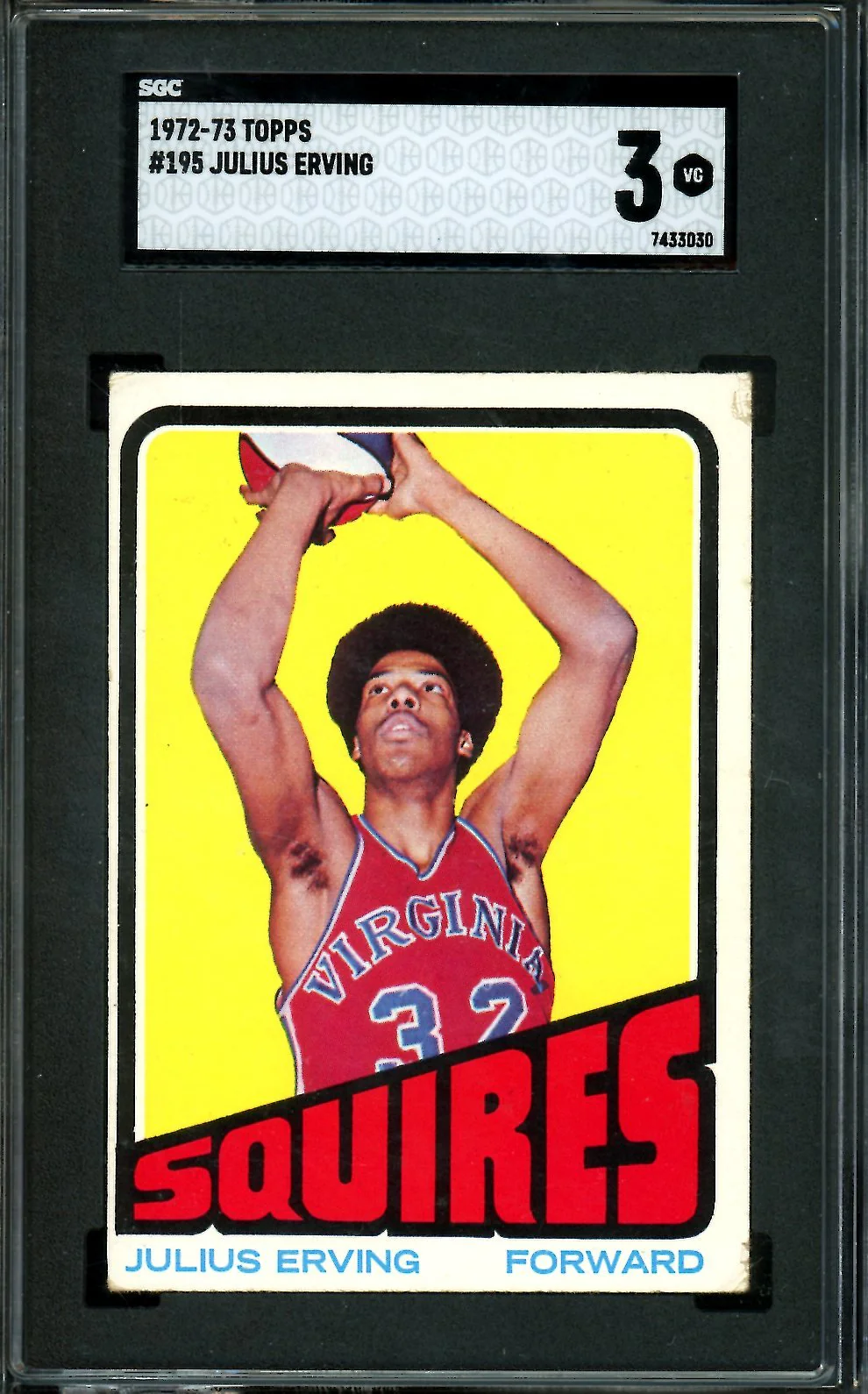 1972-73 Topps Julius Erving Rookie SGC 3 Squires