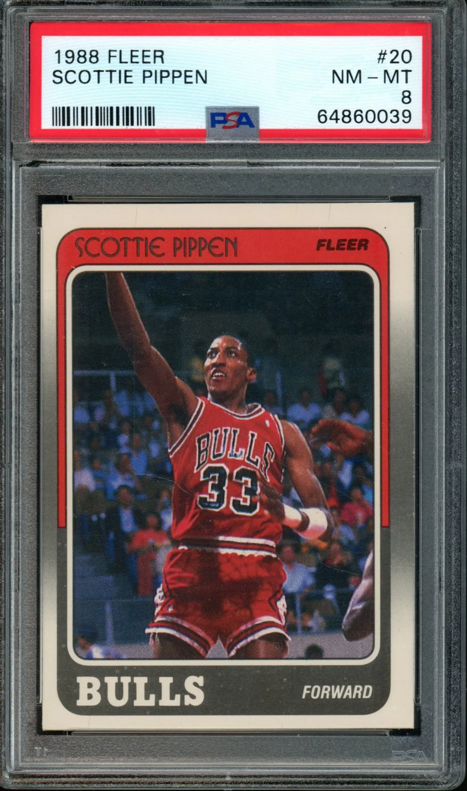 1988 Fleer Scottie Pippen Rookie #20 PSA 8 Bulls