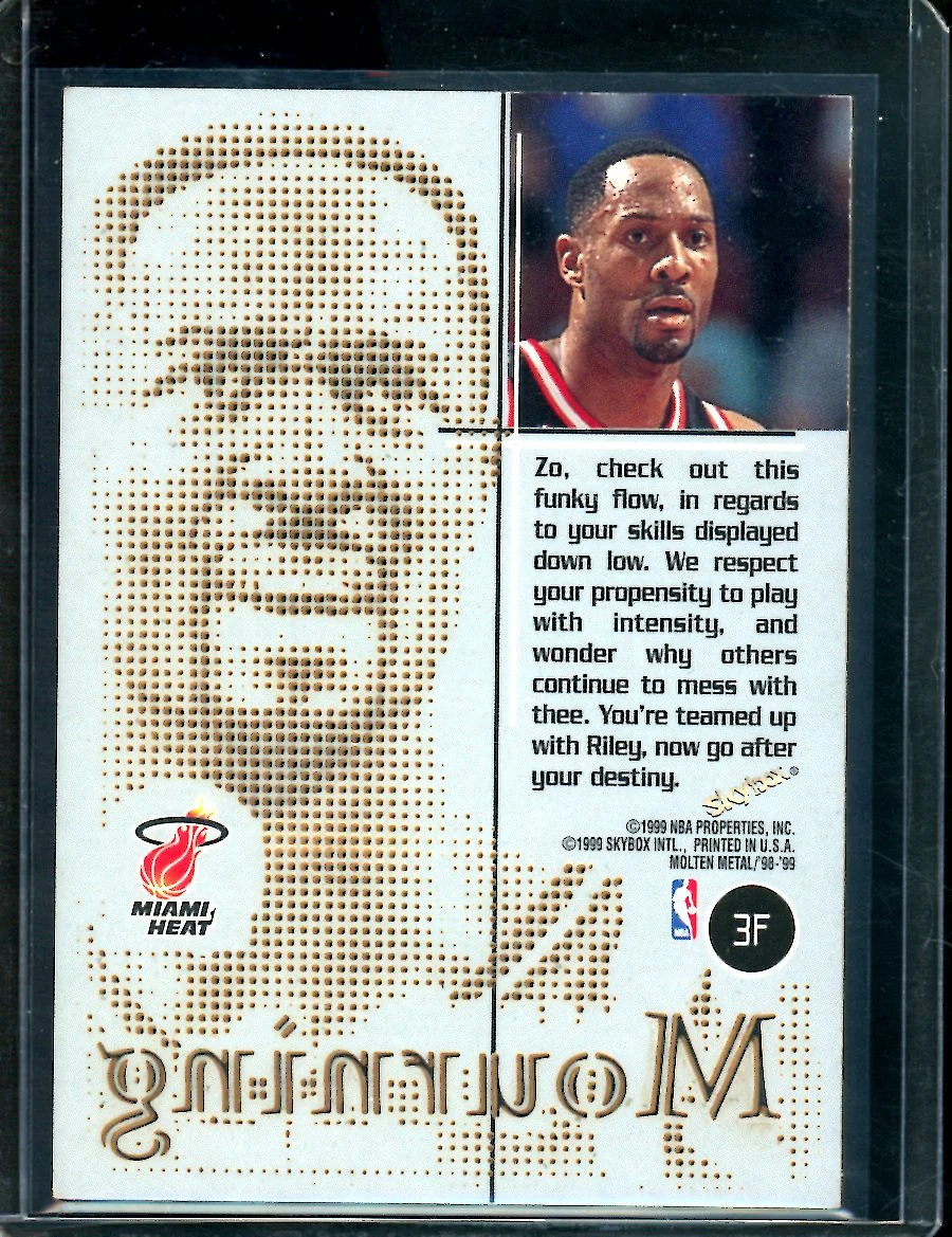 1999 Fleer Metal Skybox Alonzo Mourning Heavy Metal Fusion Heat - Image 2