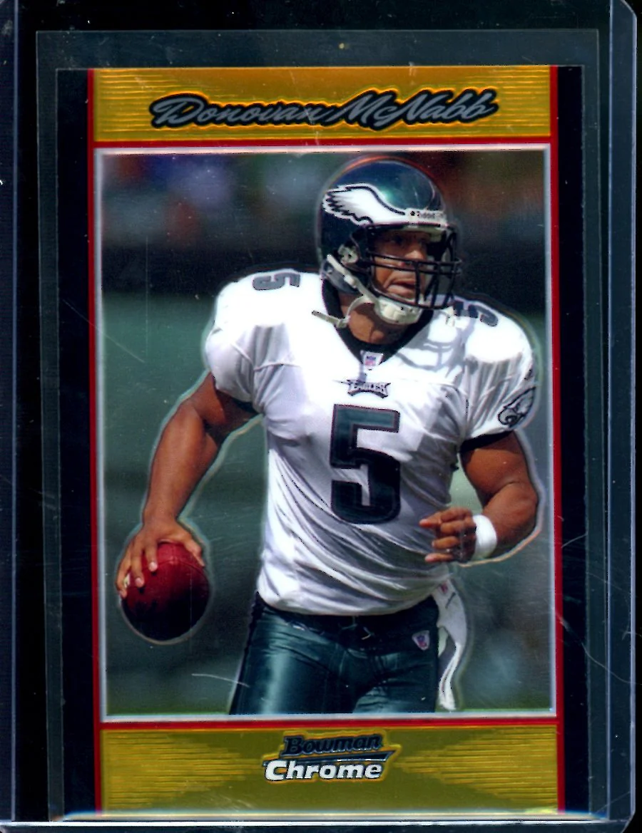 2007 Topps Bowman Chrome Donovan McNabb Gold Refractor /50 Eagles