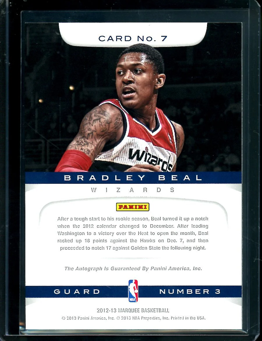 2012/13 Panini Marquee Bradley Beal Rookie Autograph Wizards - Image 2