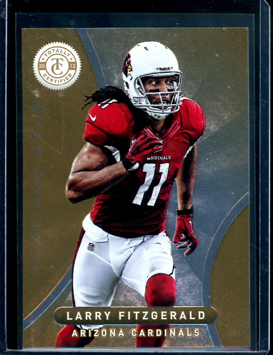 2012 Panini Totally Certified Larry Fitzgerald Platinum Gold /25 Cardinals