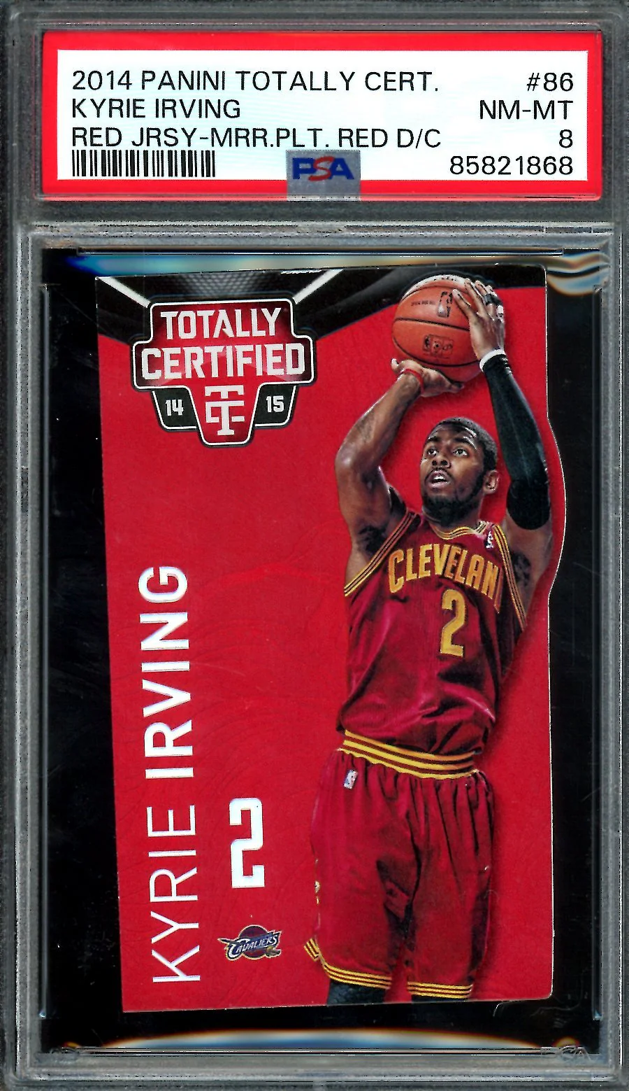 2014/15 Panini Totally Certified Kyrie Irving Mirror Red /135 PSA 8 Cavaliers