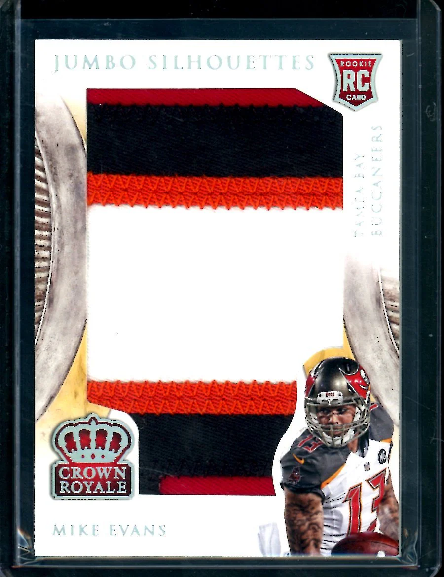 2014 Panini Crown Royale Mike Evans Rookie Jumbo Silhouettes Patch /25 Buccaneers