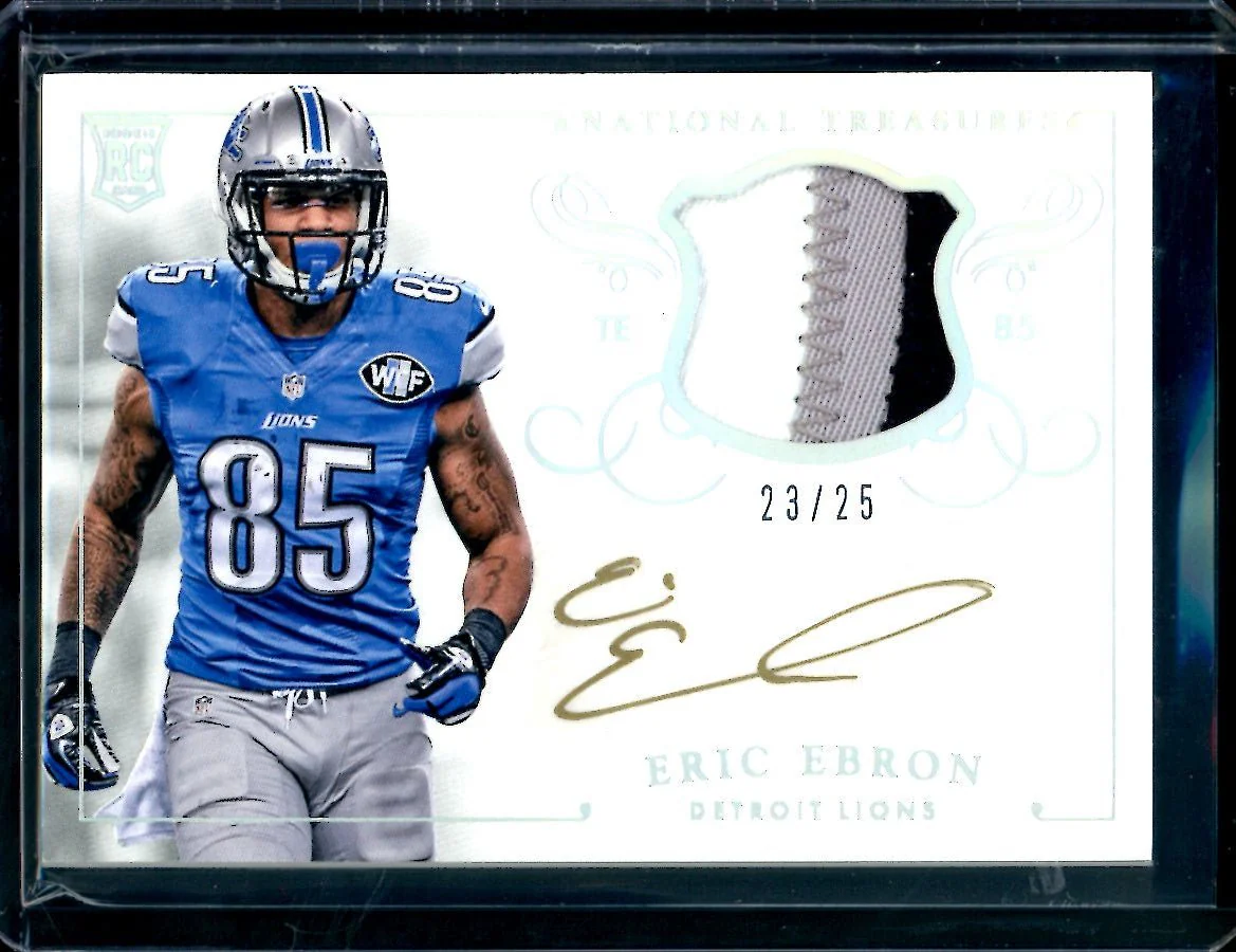 2014 Panini National Treasures Eric Ebron Rookie RPA /25 Lions