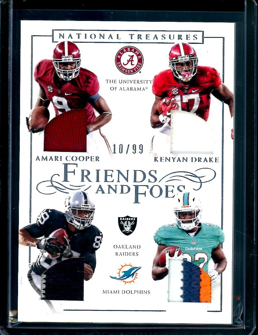 2016 Panini National Treasures Amari Cooper/Kenyan Drake Friends And Foes Dual Patch /99 Alabama