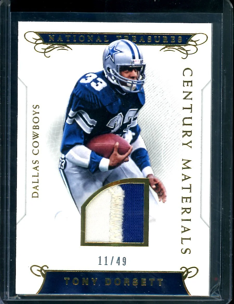 2016 Panini National Treasures Tony Dorsett Patch Gold /49 Cowboys