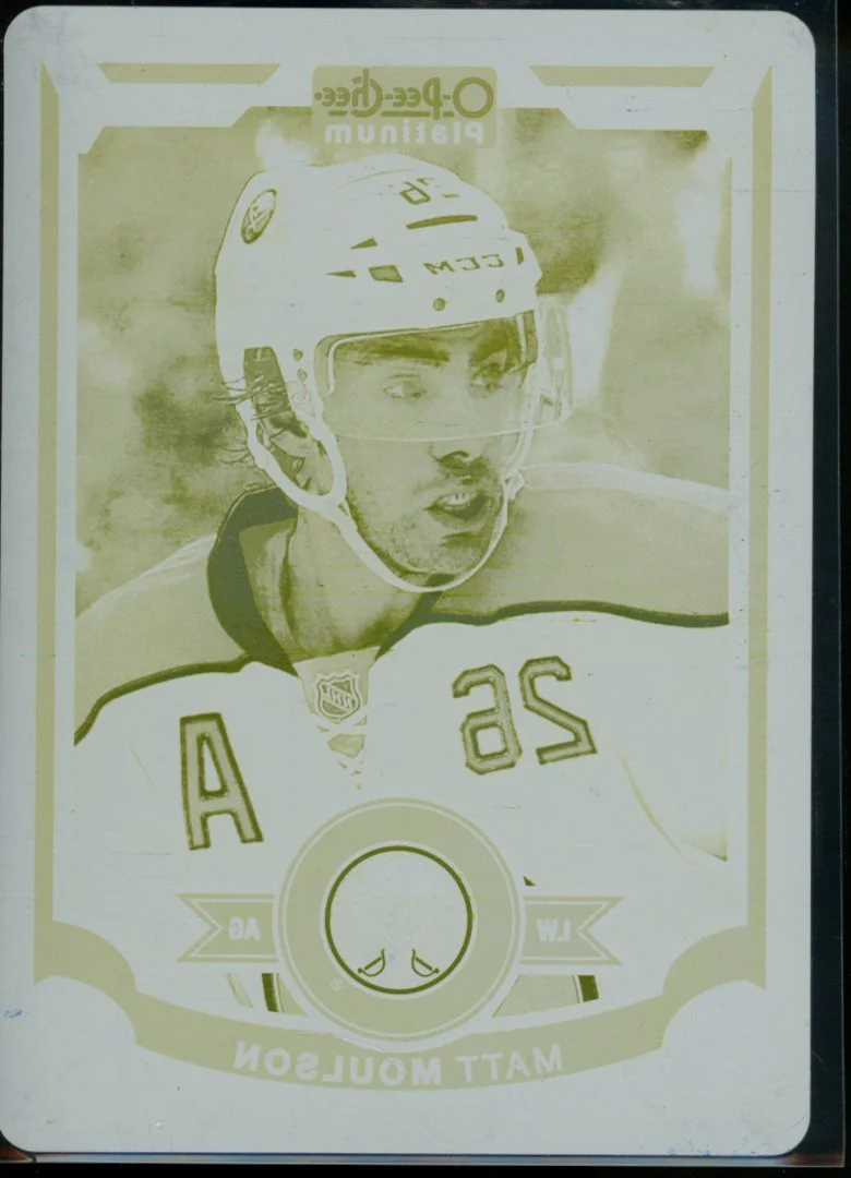 2016 Upper Deck O-Pee-Chee Platinum Matt Moulson Printing Plate 1/1 Sabres