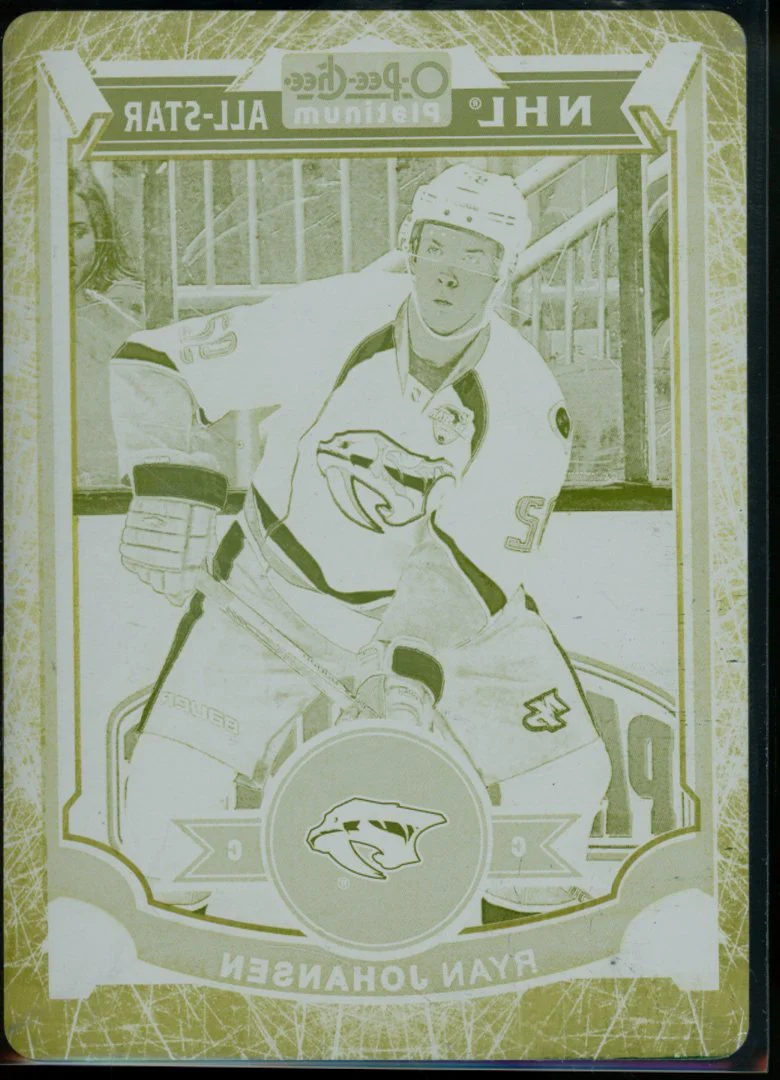 2016 Upper Deck O-Pee-Chee Platinum Ryan Johansen Printing Plate 1/1 Blue Jackets