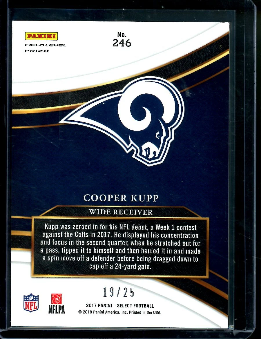 2017 Panini Select Cooper Kupp Rookie Field Level Tie-Dye /25 Rams - Image 2