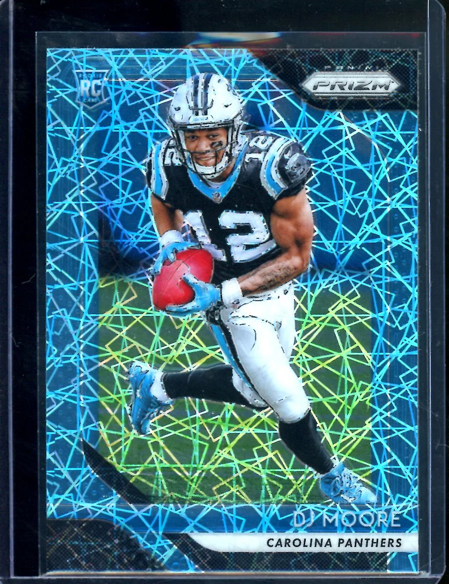 2018 Panini Prizm DJ Moore Rookie Blue Laser Panthers