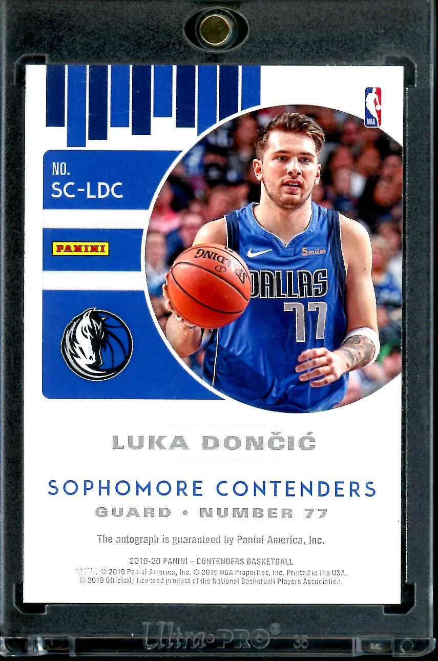 2019/20 Panini Contenders Luka Doncic Sophomore Contenders Auto /99 Mavericks - Image 2