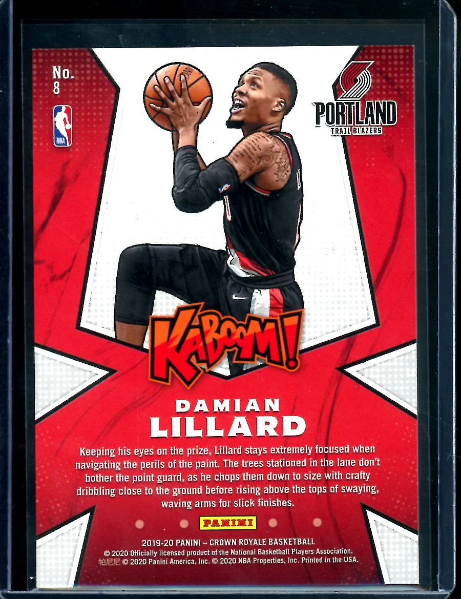 2019-20 Panini Crown Royale Damian Lillard Kaboom SSP Trail Blazers - Image 2