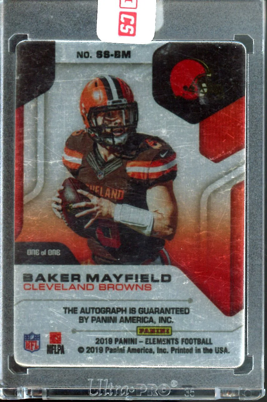 2019 Panini Elements Baker Mayfield Auto 1/1 Buccaneers - Image 2