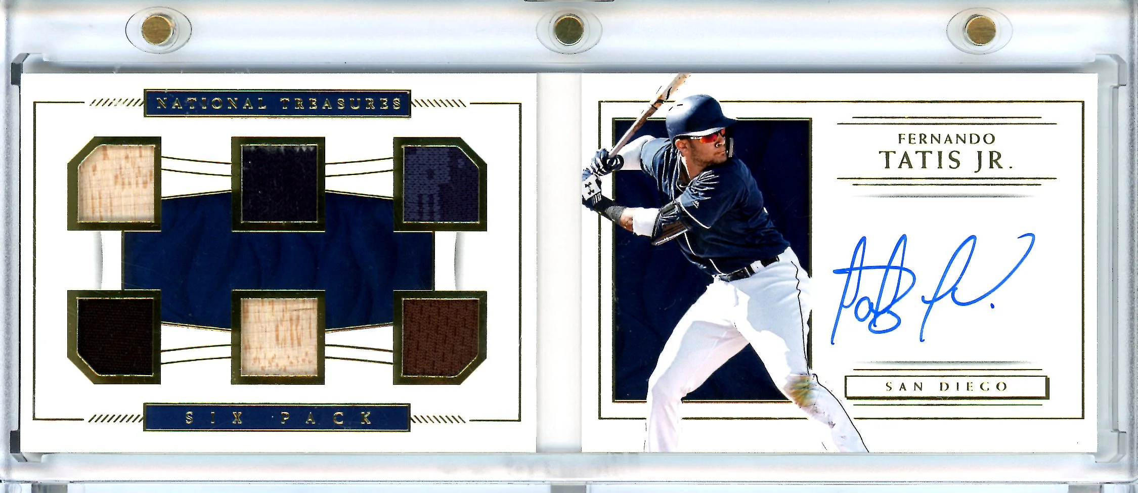 2019 Panini National Treasures Fernando Tatis Jr. RC Six Pack Booklet /99 Padres