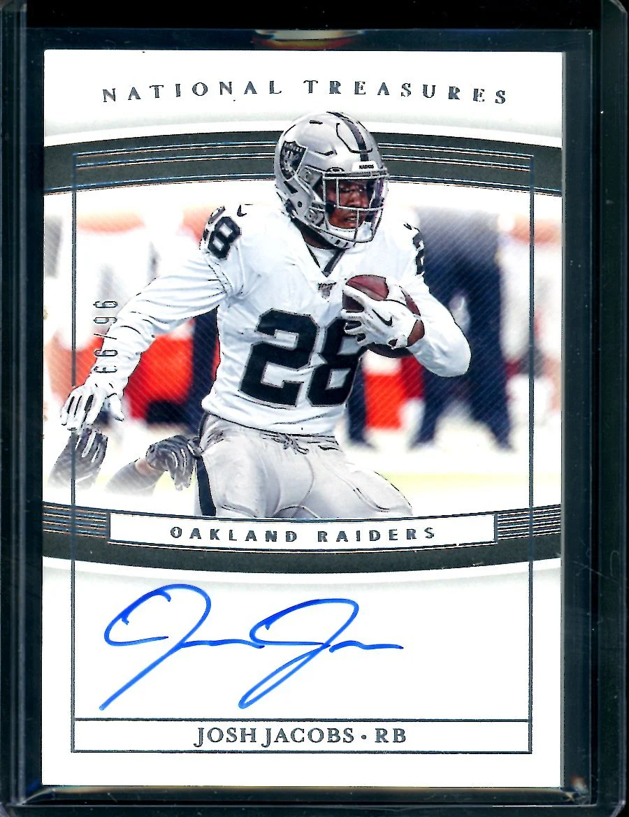 2019 Panini National Treasures Josh Jacobs Rookie Auto /99 Raiders
