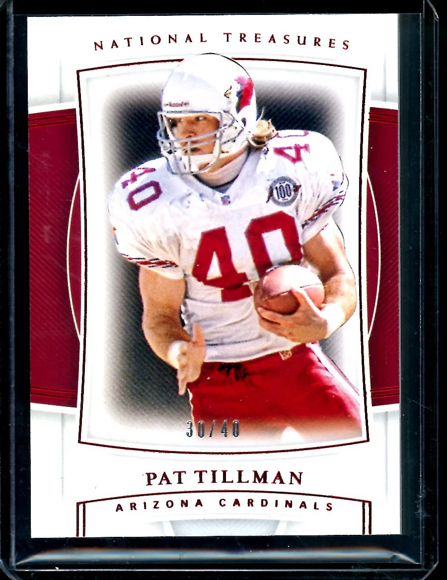 2019 Panini National Treasures Pat Tillman Red /40 Cardinals