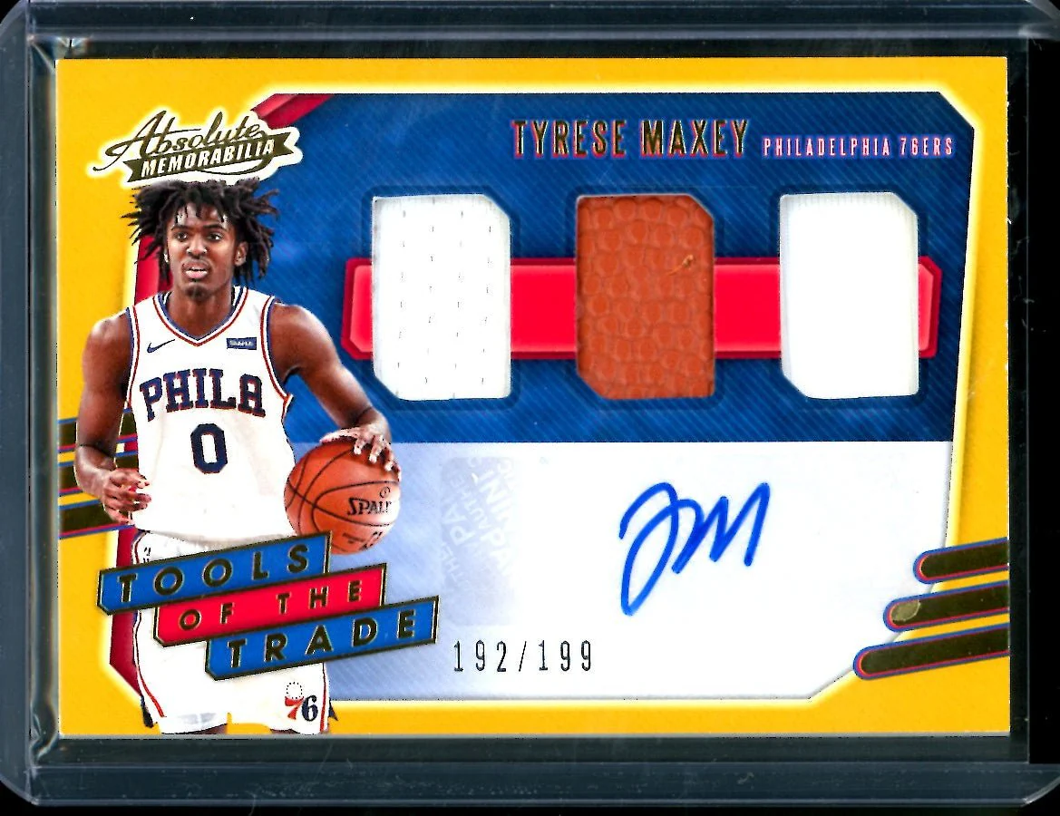 2020/21 Panini Absolute Tyrese Maxey Rookie Auto RPA /199 76ers
