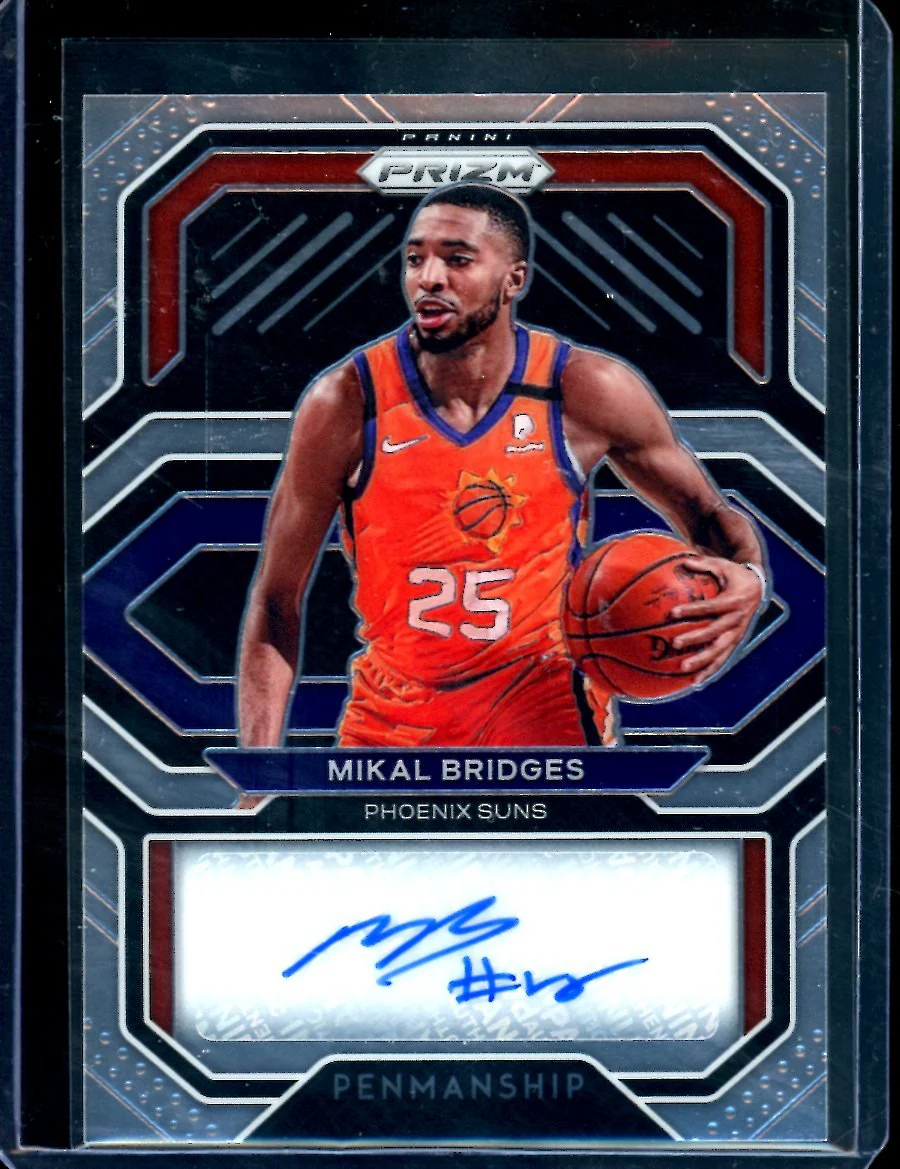 2020-21 Panini Prizm Mikal Bridges Penmanship Auto Suns