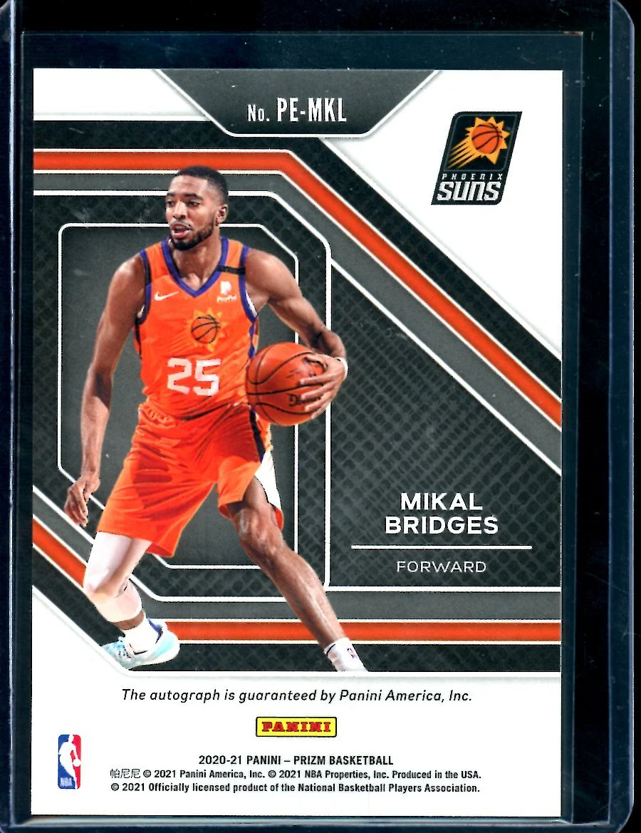 2020-21 Panini Prizm Mikal Bridges Penmanship Auto Suns - Image 2
