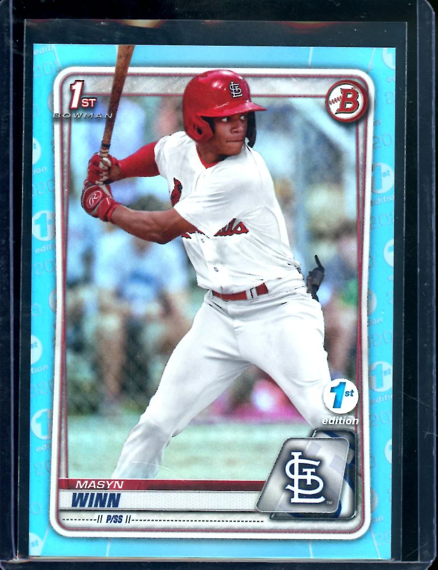 2020 Bowman 1st Edition Masyn Winn 1st Bowman Sky Blue Cardinals