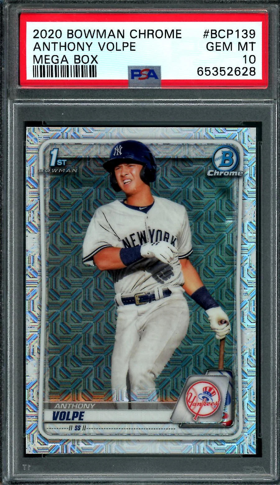 2020 Bowman Chrome Anthony Volpe 1st Bowman Mega Box PSA 10 Yankees