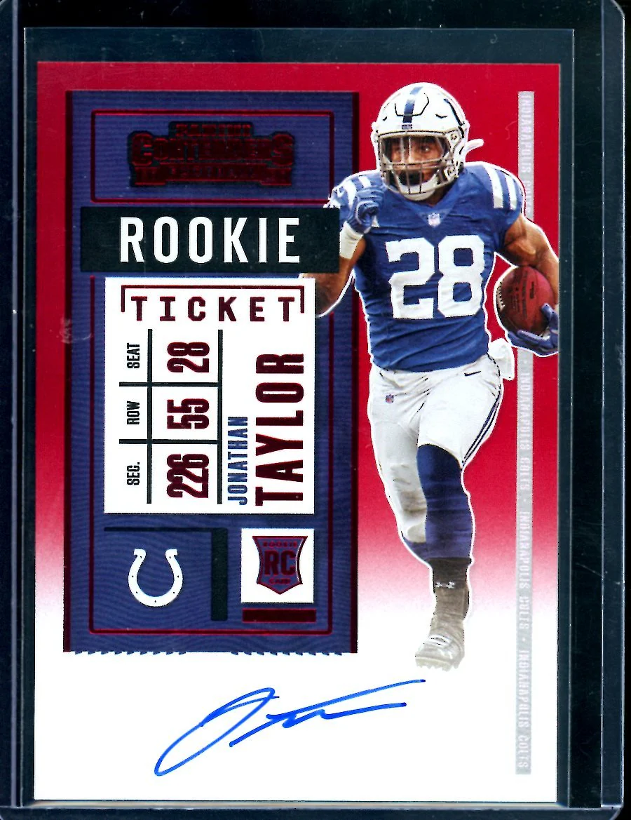 2020 Panini Contenders Jonathan Taylor Rookie Auto FOTL Red Colts