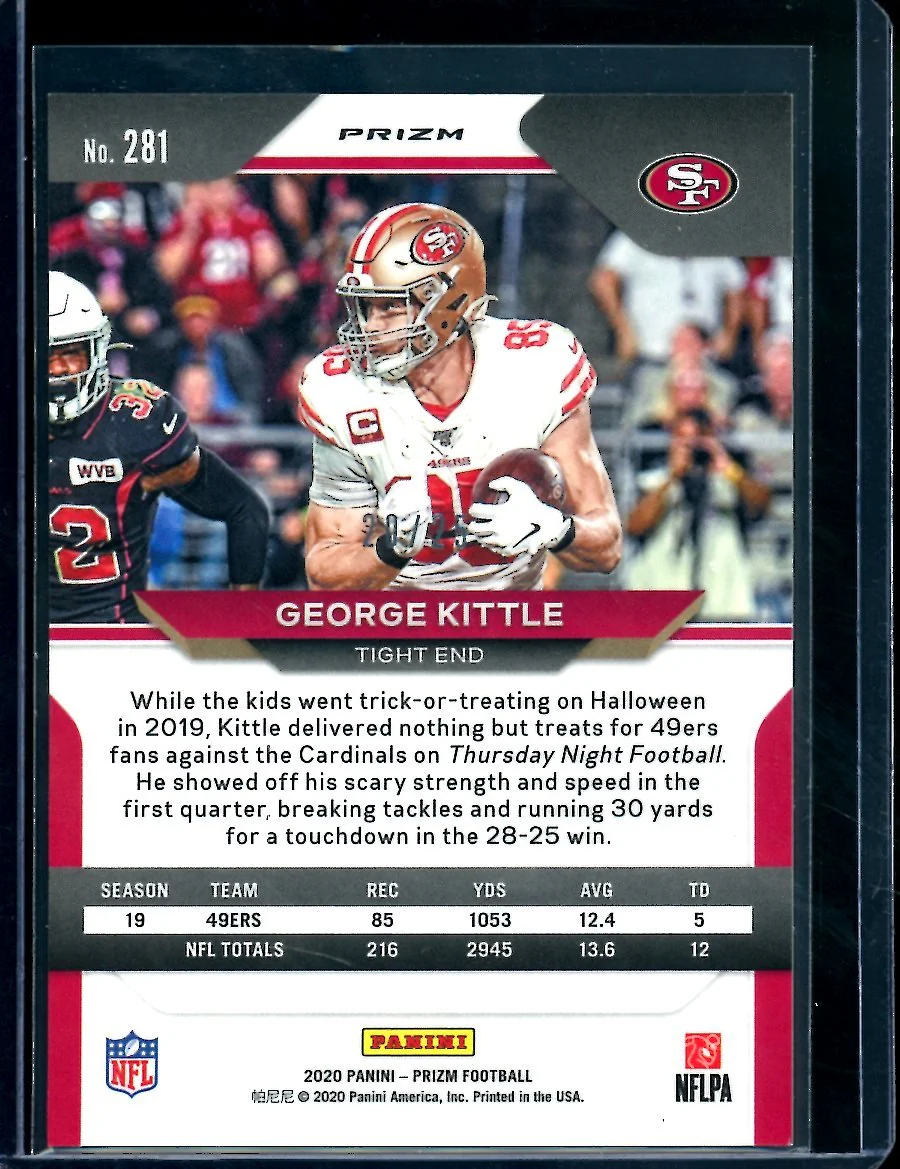 2020 Panini Prizm George Kittle Camo /25 49ers - Image 2