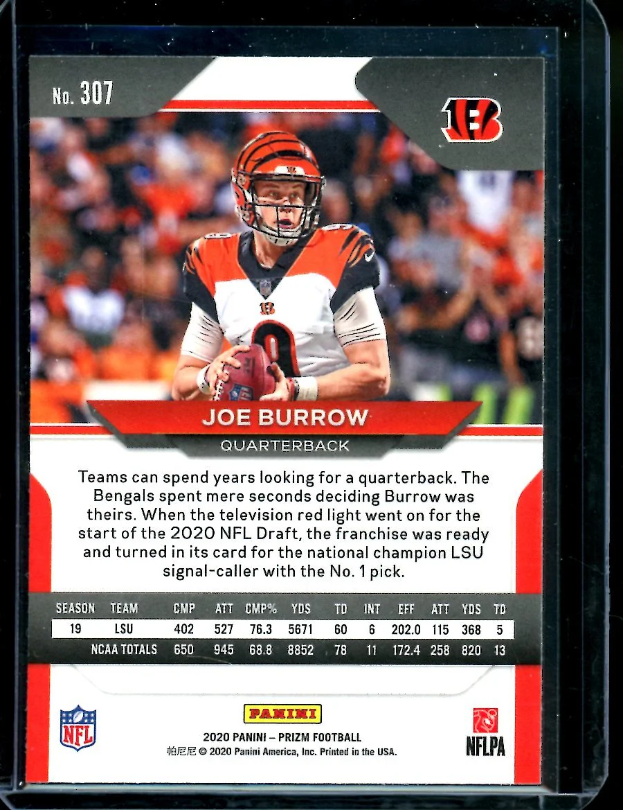 2020 Panini Prizm Joe Burrow Rookie Bengals - Image 2