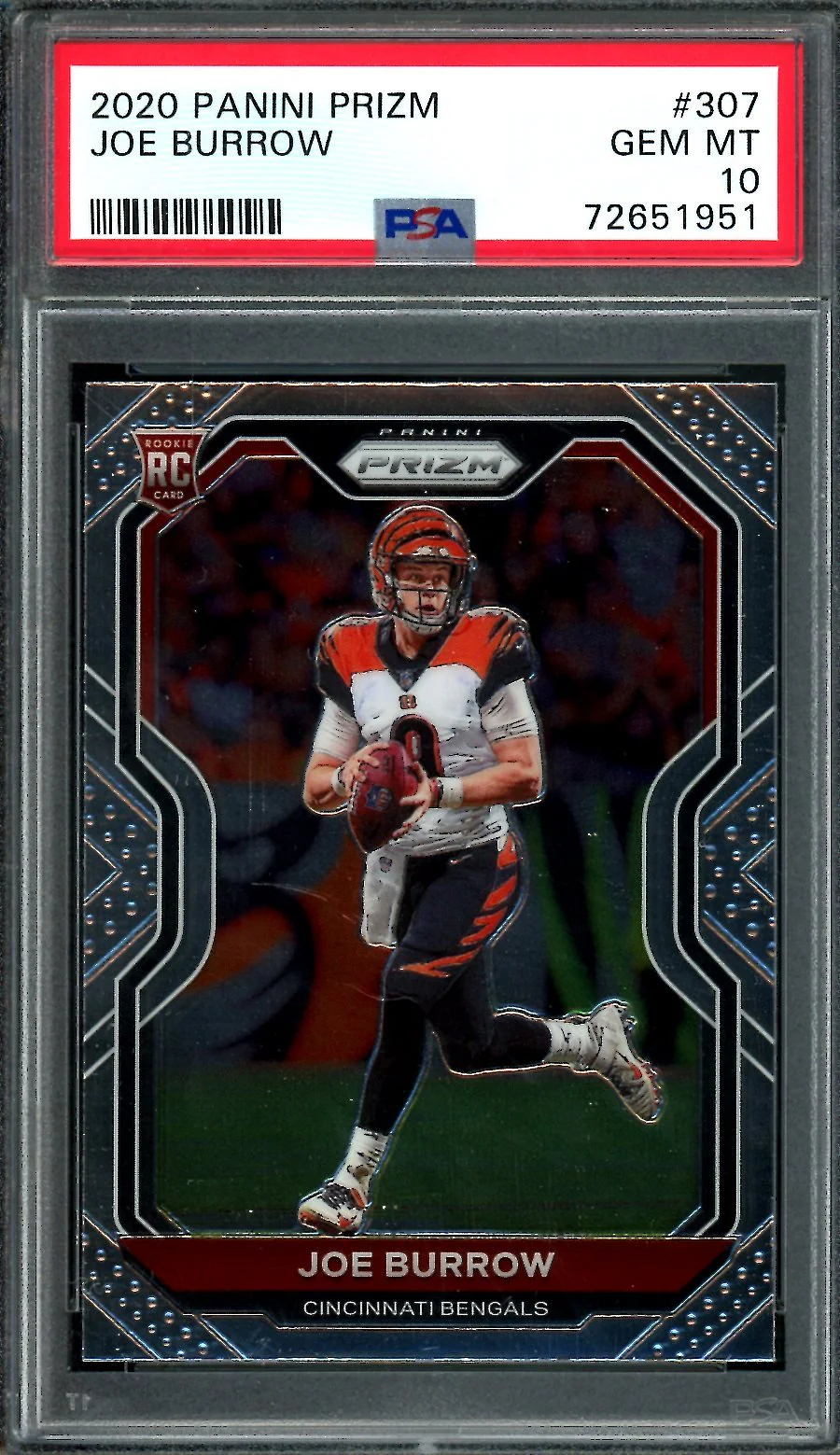2020 Panini Prizm Joe Burrow Rookie PSA 10 Bengals
