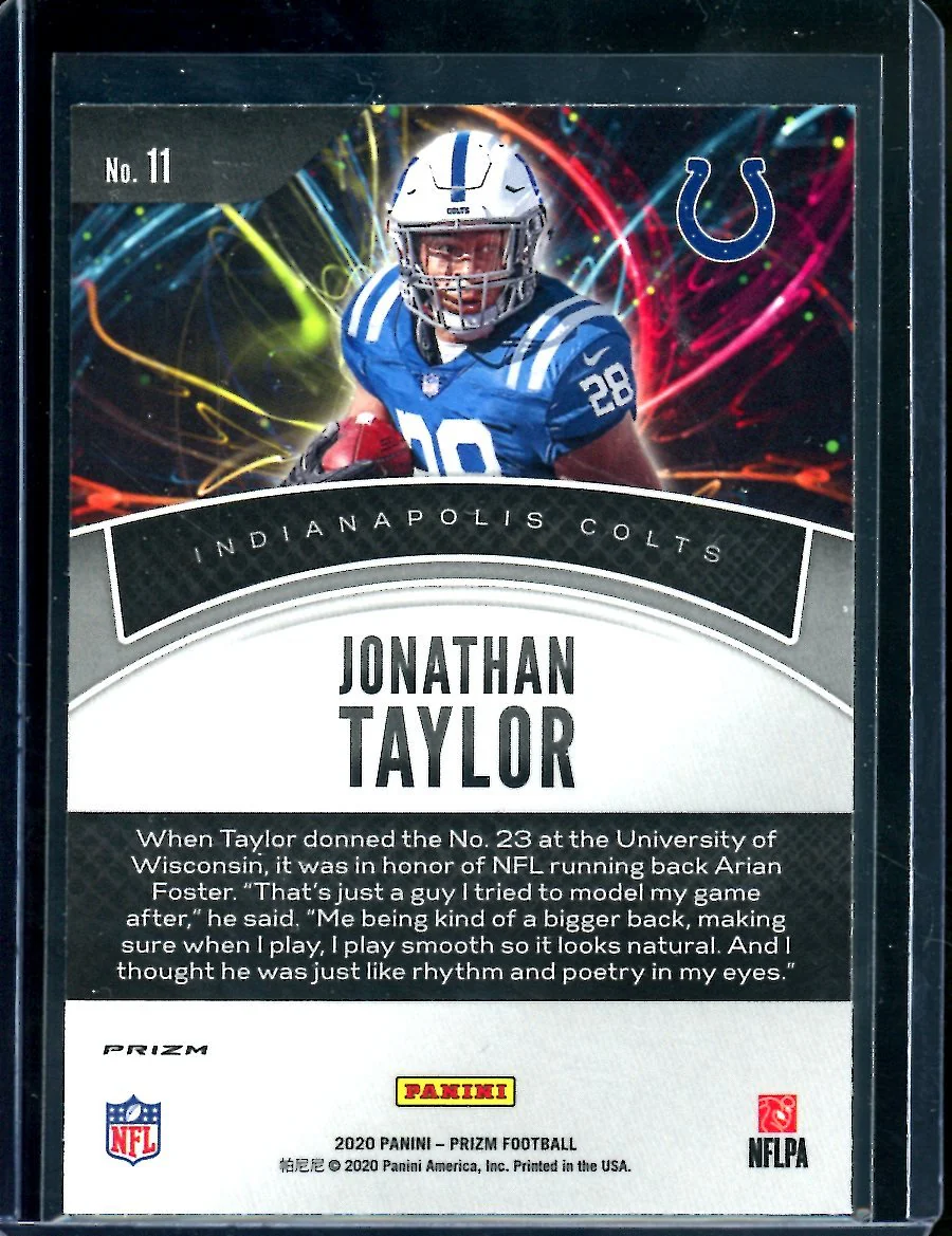 2020 Panini Prizm Jonathan Taylor Rookie Illumination SSP Colts - Image 2