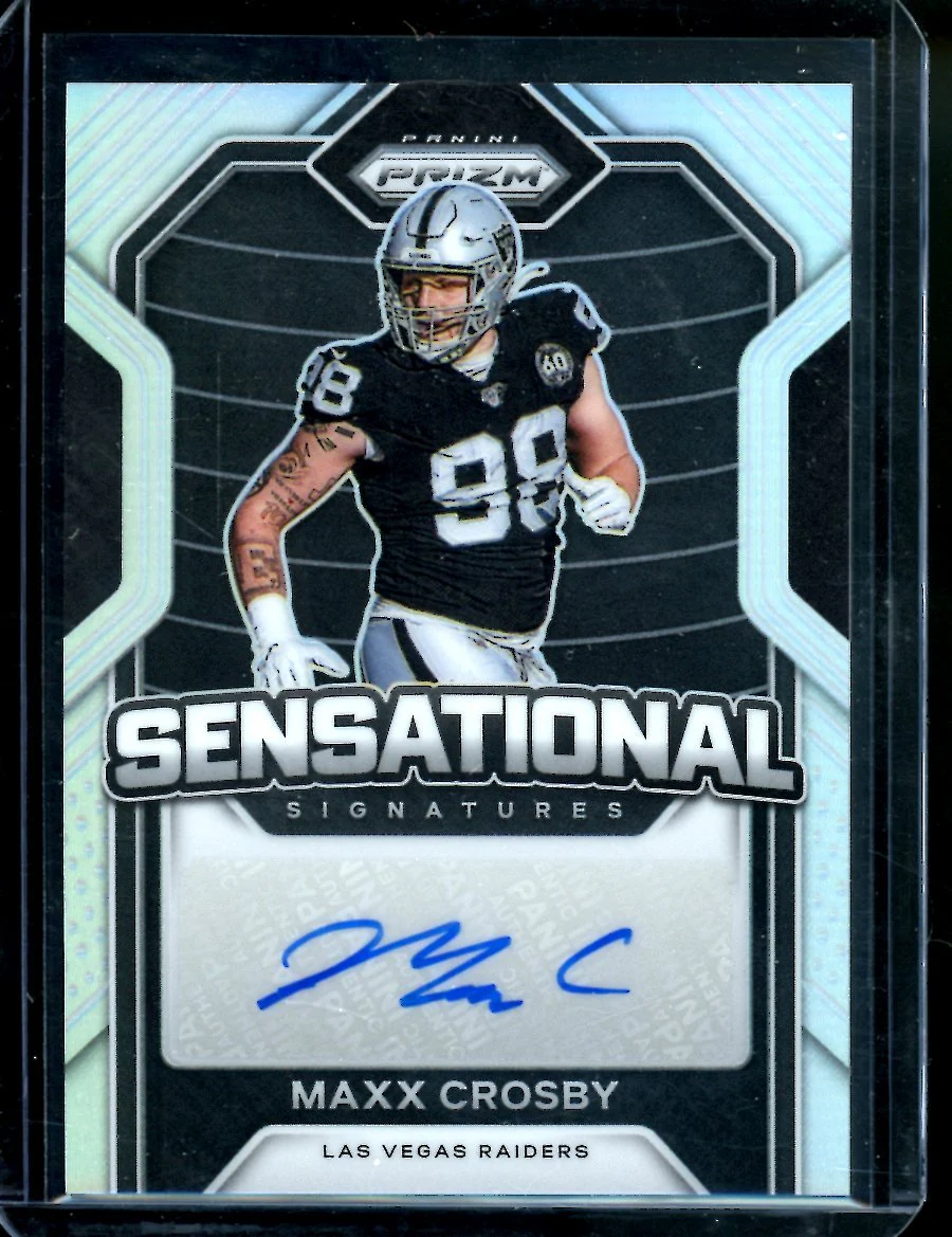 2020 Panini Prizm Maxx Crosby Sensational Signatures Auto /50 Raiders