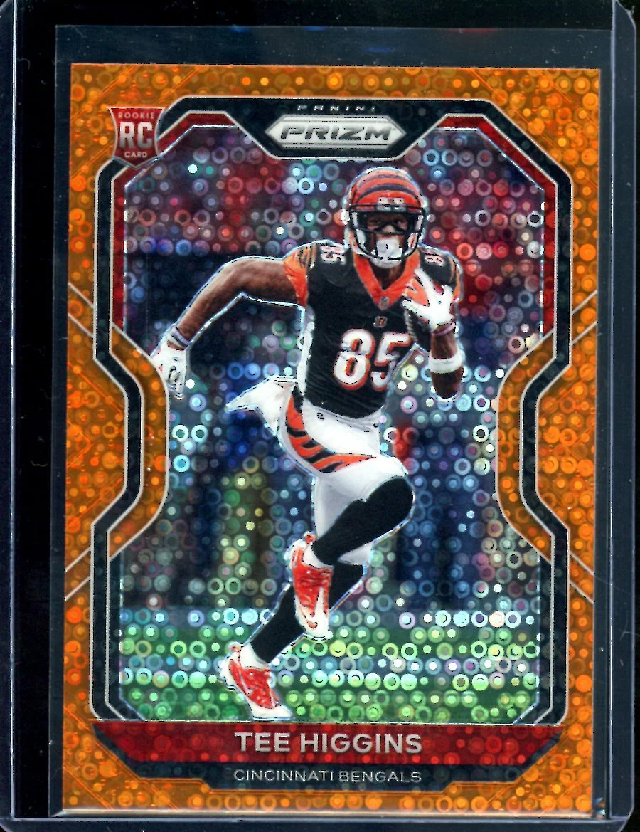 2020 Panini Prizm Tee Higgins Rookie Orange Disco Bengals