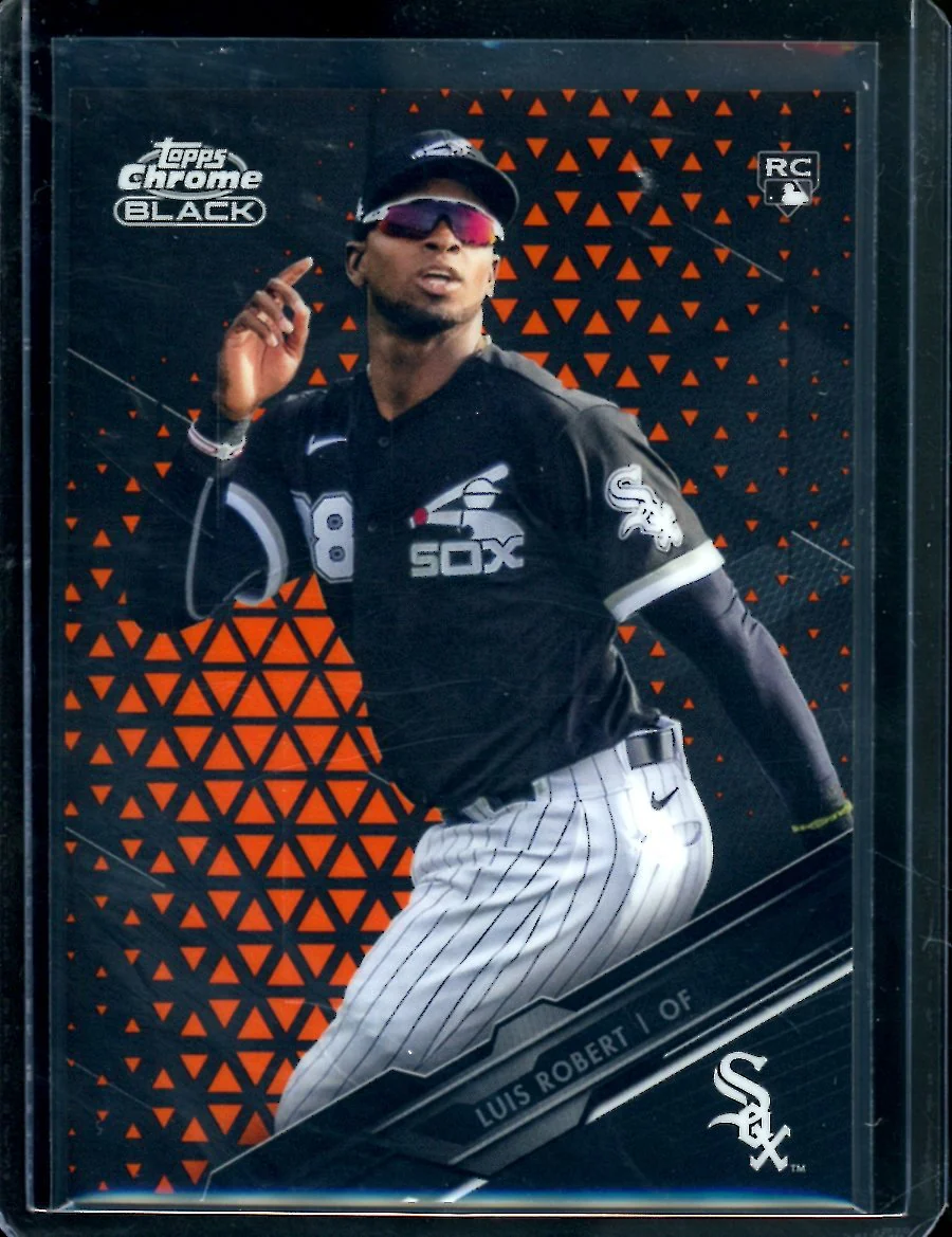 2020 Topps Chrome Black Luis Robert Rookie Orange /25 White Sox