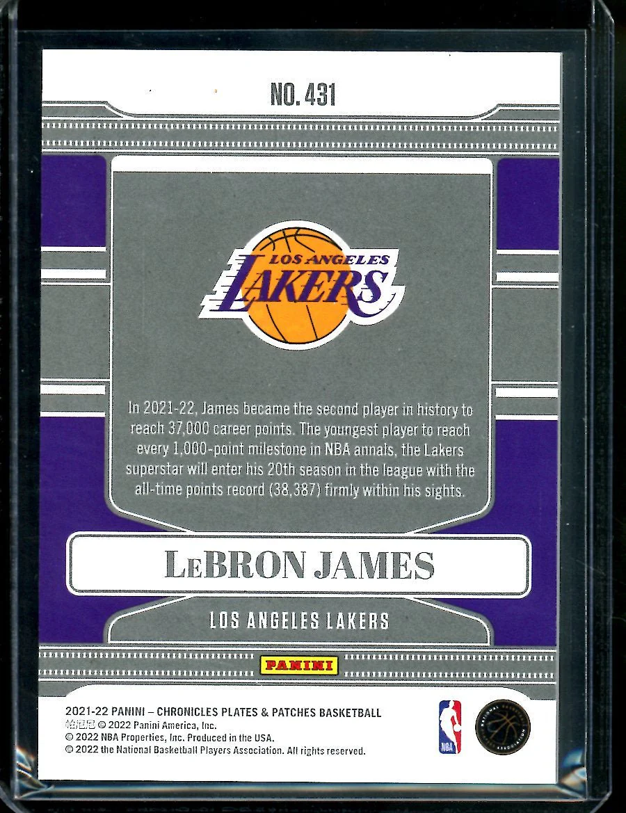2021/22 Panini Chronicles LeBron James /49 Lakers - Image 2