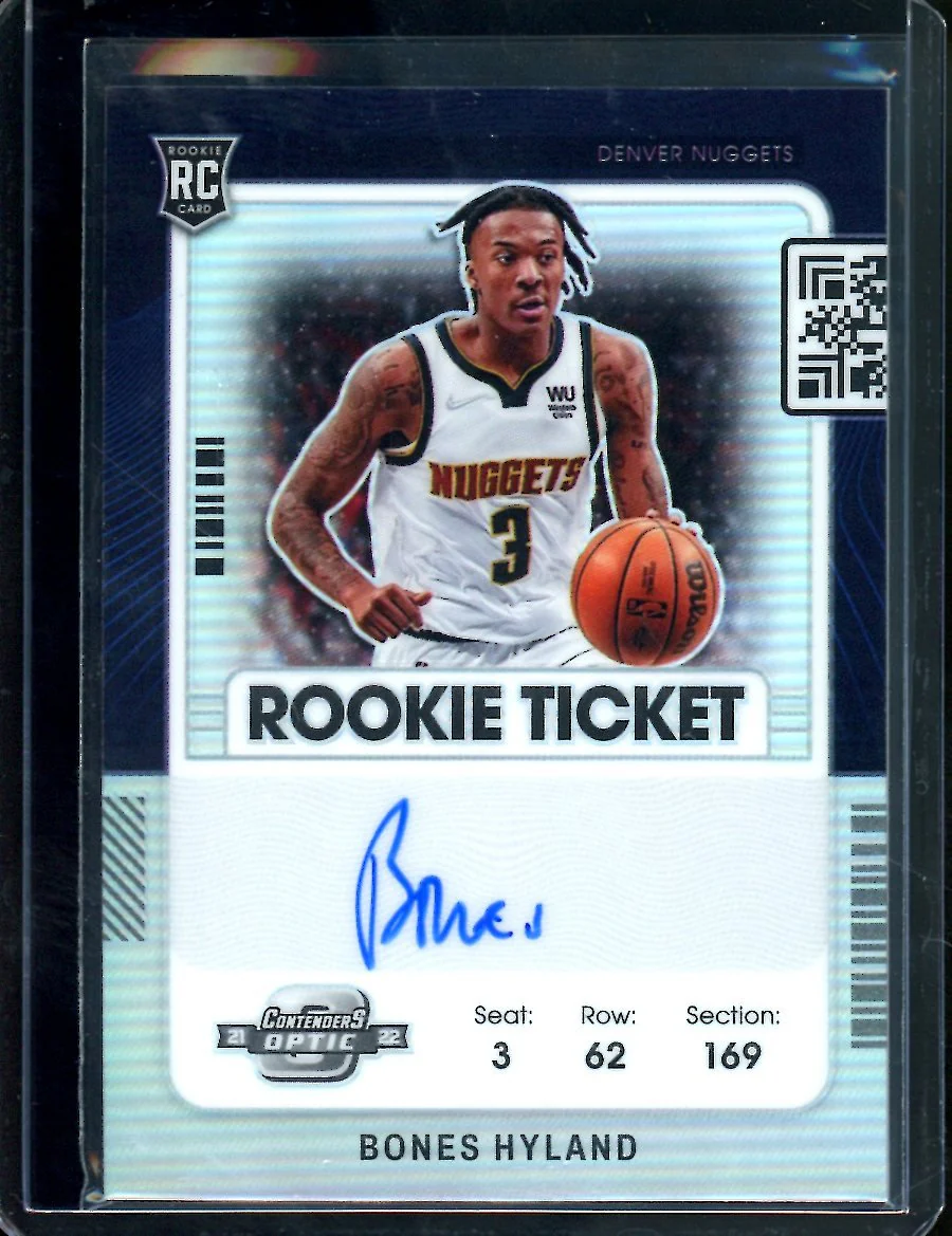 2021/22 Panini Contenders Optic Bones Hyland Rookie Variation Silver Auto Clippers