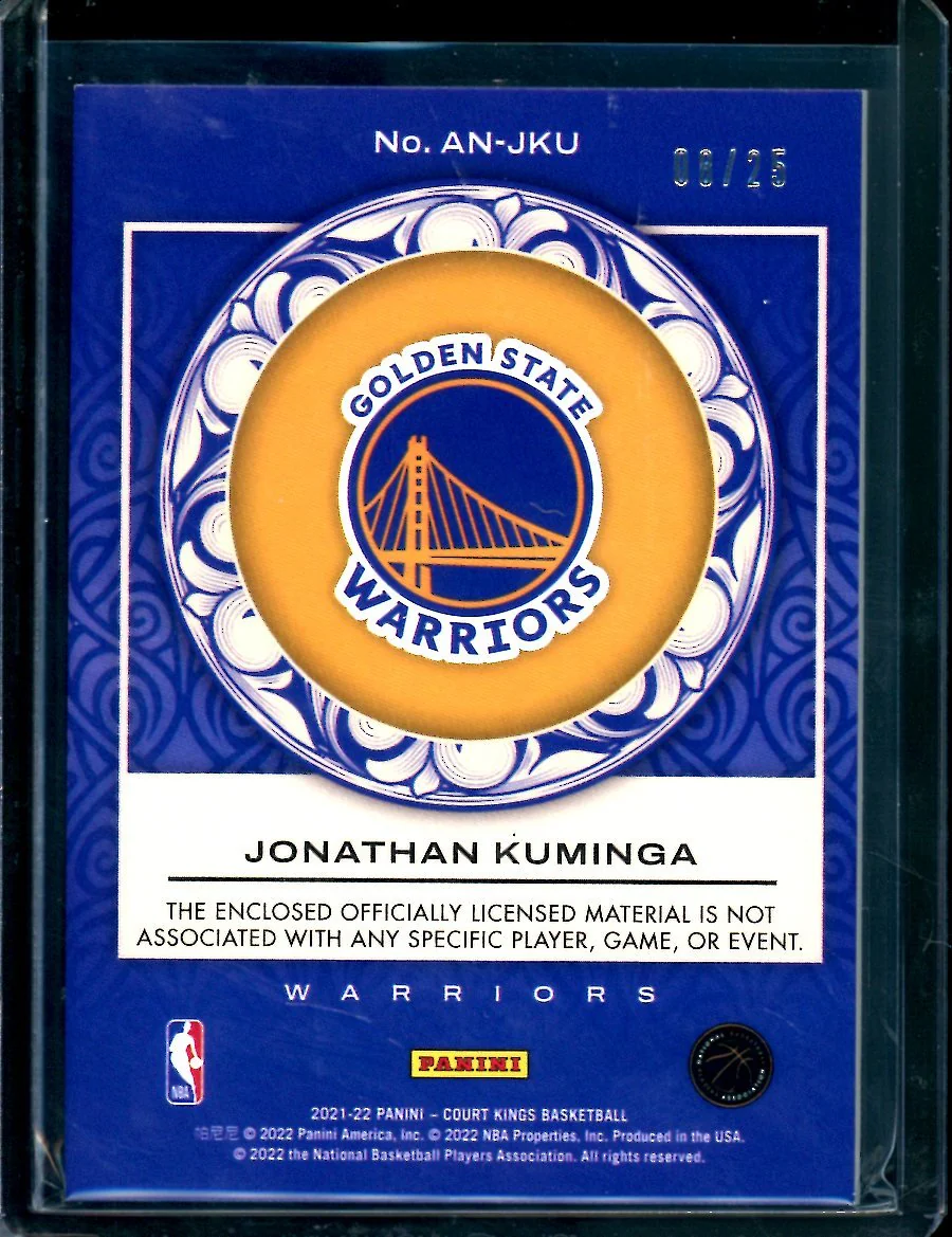 2021/22 Panini Crown Royale Jonathan Kuminga Rookie Art Nouveau Patch /25 Warriors - Image 2
