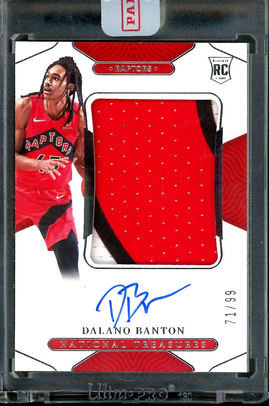 2021/22 Panini National Treasures Dalano Banton Rookie True RPA /99 Raptors