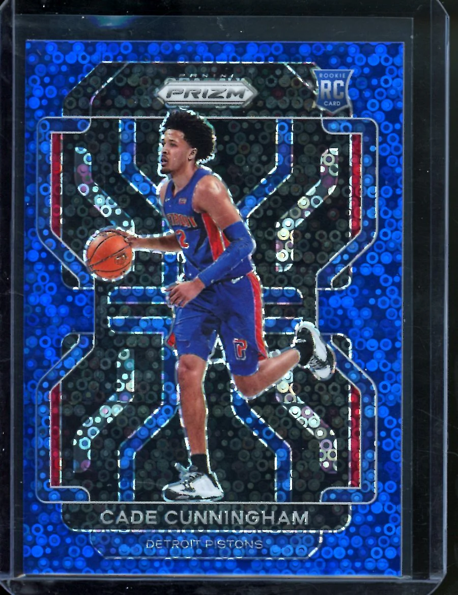 2021/22 Panini Prizm Cade Cunningham Rookie Blue Disco /150 Pistons