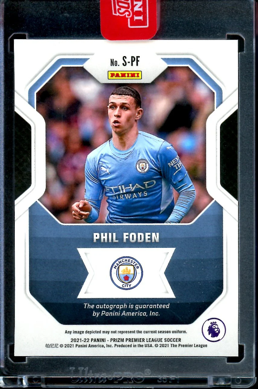 2021/22 Panini Prizm Phil Foden Auto Manchester City - Image 2