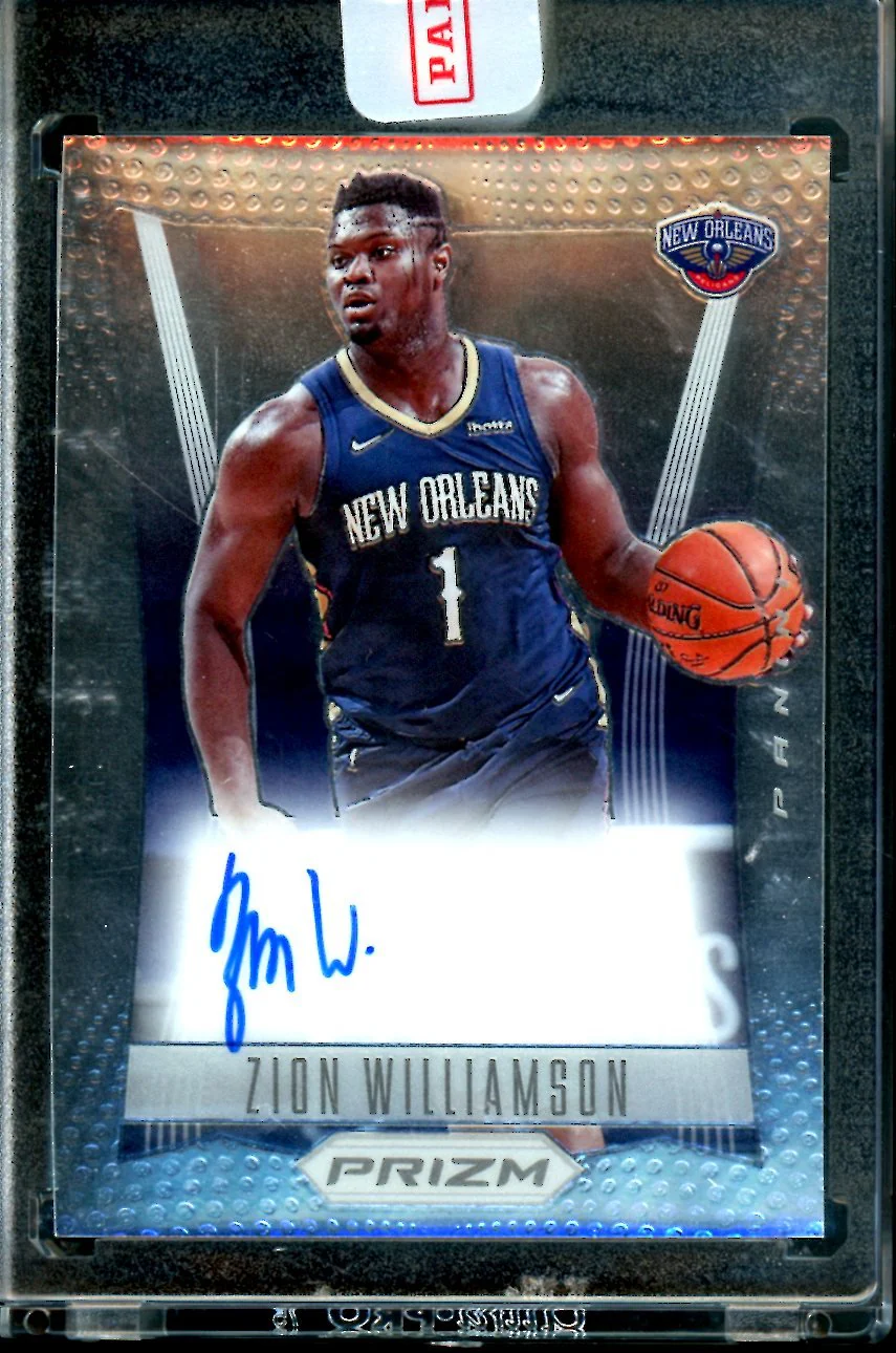 2021-22 Panini Prizm Zion Williamson Throwback Auto Pelicans