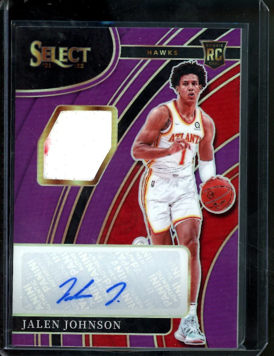 2021/22 Panini Select Jalen Johnson Rookie RPA Purple /99 Hawks
