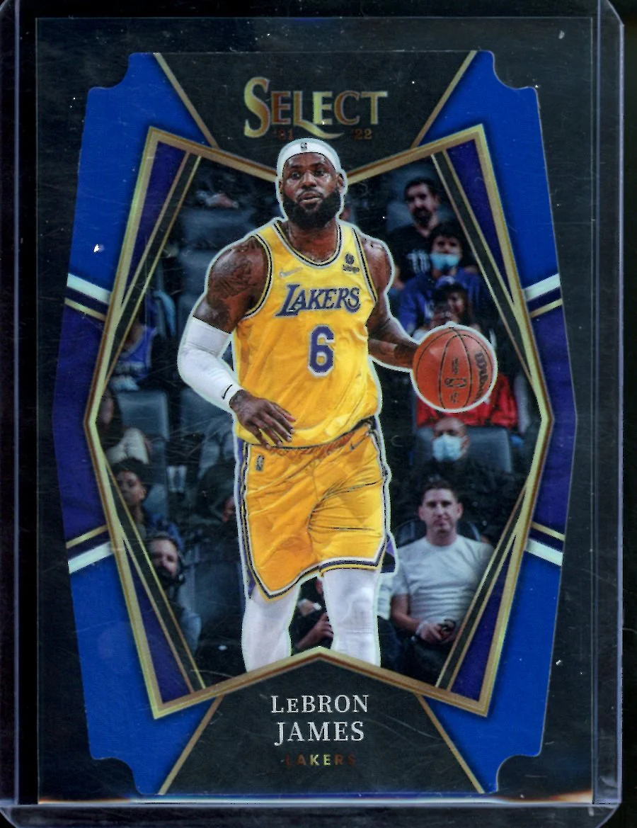 2021/22 Panini Select LeBron James Blue Die Cut /249 Lakers