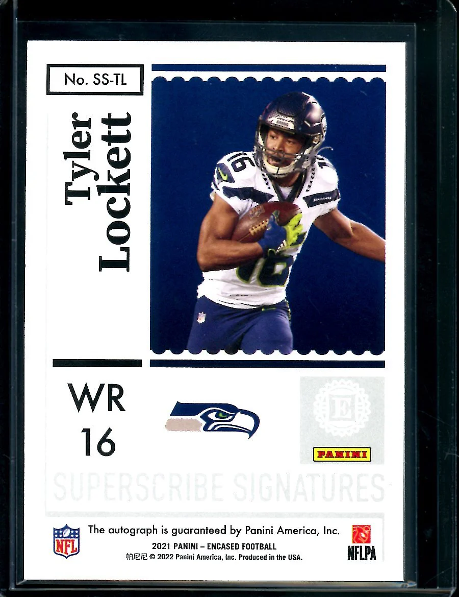 2021 Panini Encased Tyler Lockett Superscribe Signatures Auto /25 Seahawks - Image 2