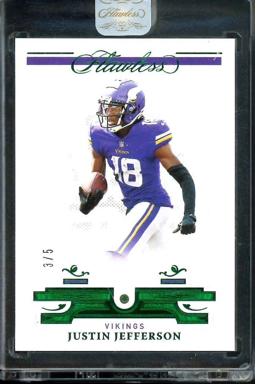 2021 Panini Flawless Justin Jefferson Emerald /5 Vikings