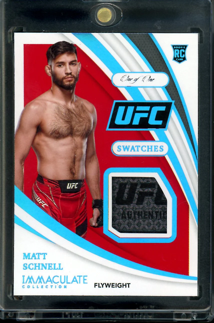2021 Panini Immaculate Matt Schnell Swatches Tag Patch 1/1 UFC