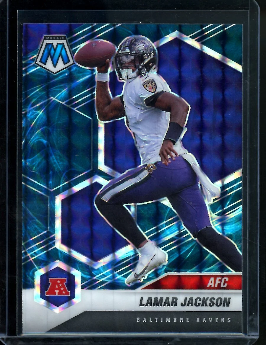 2021 Panini Mosaic Lamar Jackson Genesis SSP Ravens