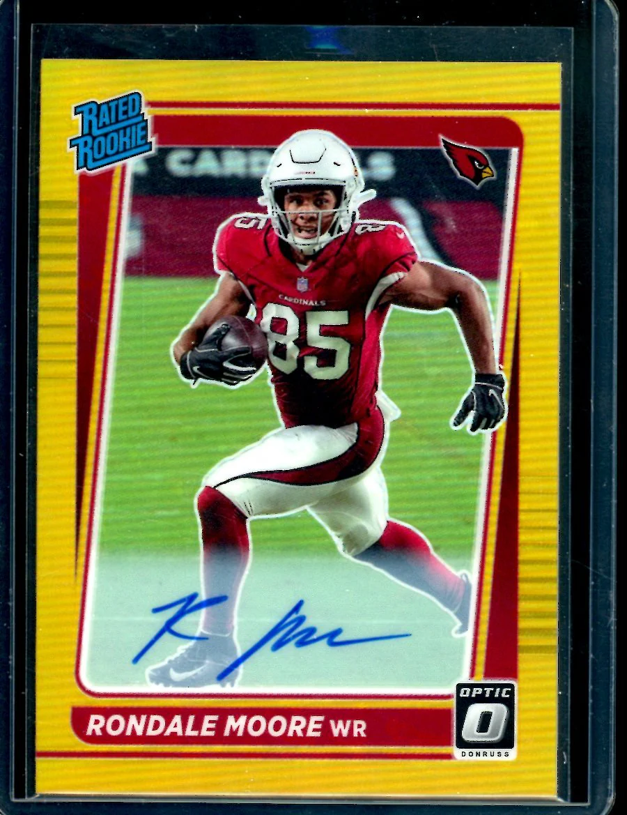 2021 Panini Optic Rondale Moore Rookie Auto Gold /10 Cardinals