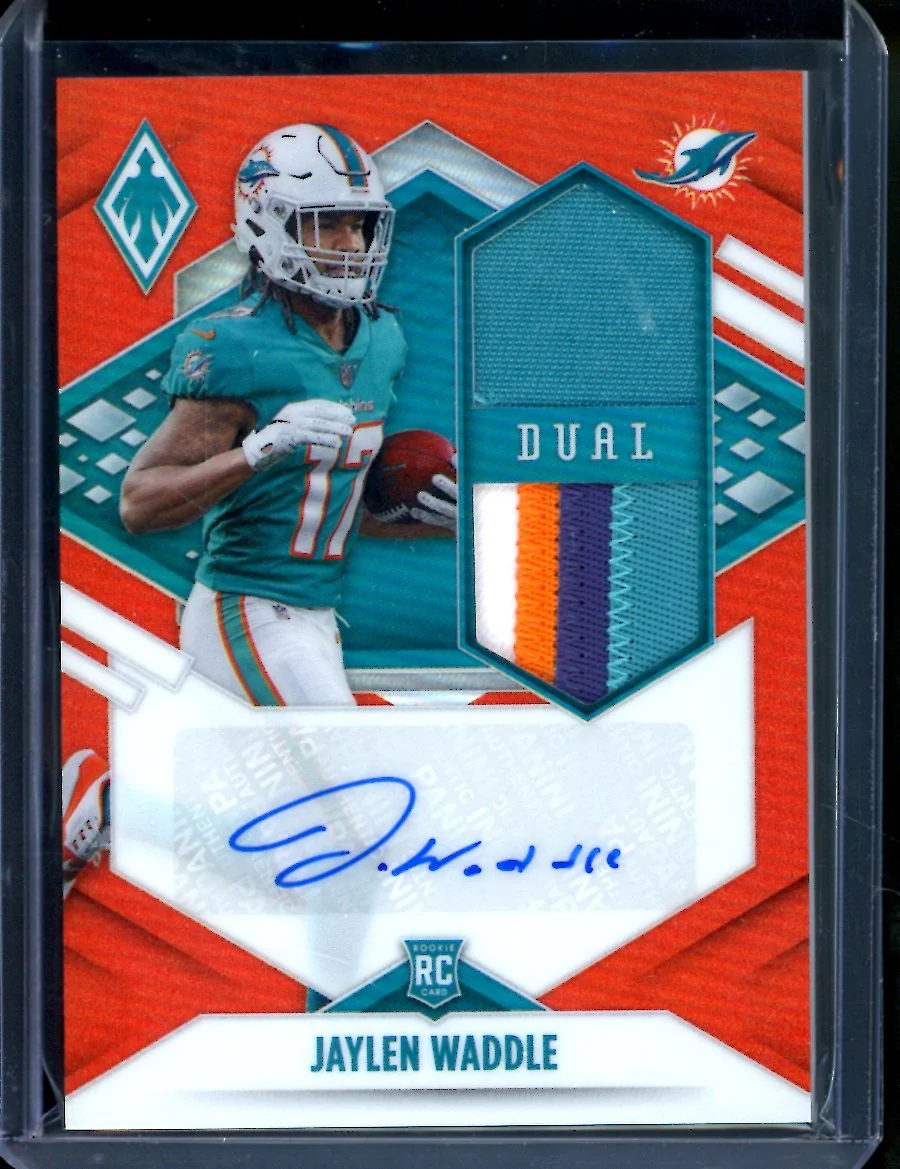 2021 Panini Phoenix Jaylen Waddle Rookie RPA Orange /50 Dolphins