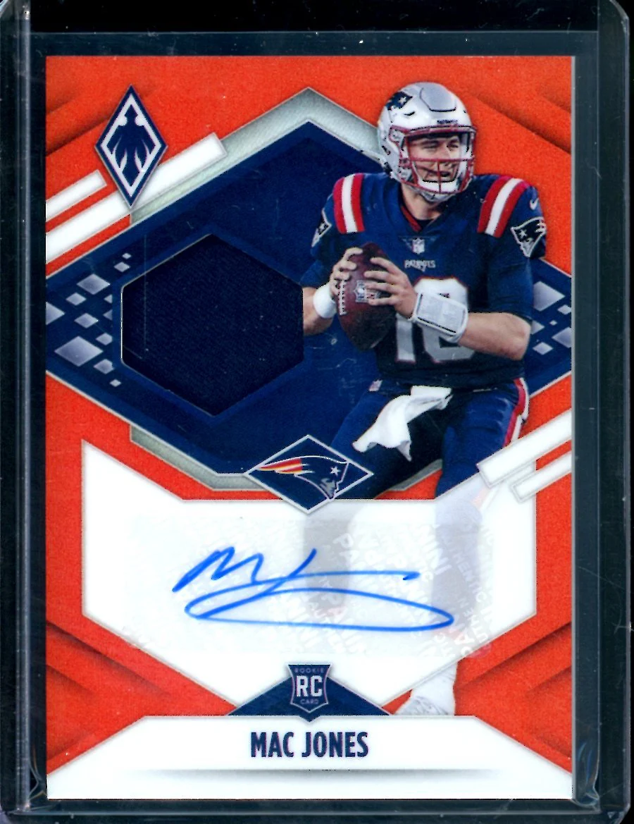 2021 Panini Phoenix Mac Jones Rookie RPA Orange /35 Patriots